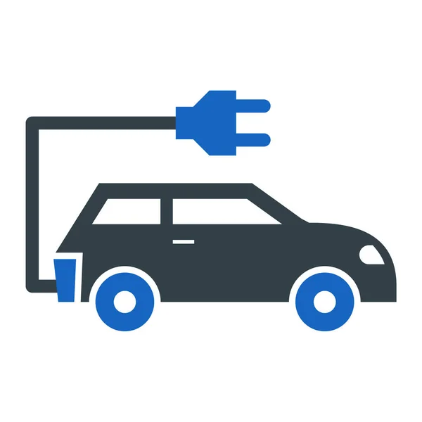 Electric Car Charging Icon Outline Illustration Plug Vector Petrol Station — Stockový vektor