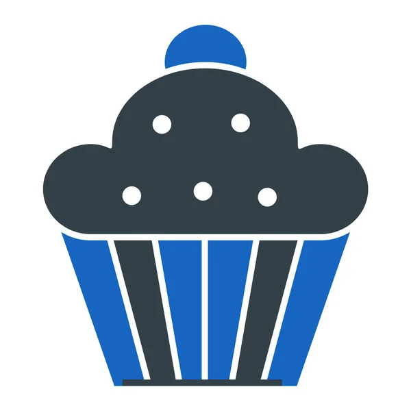 Cupcake Web Symbol Einfache Illustration — Stockvektor