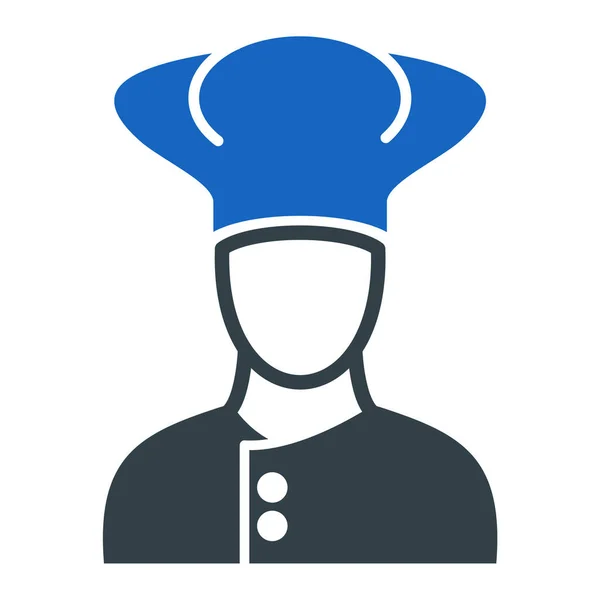 Chef Icône Web Design Simple — Image vectorielle