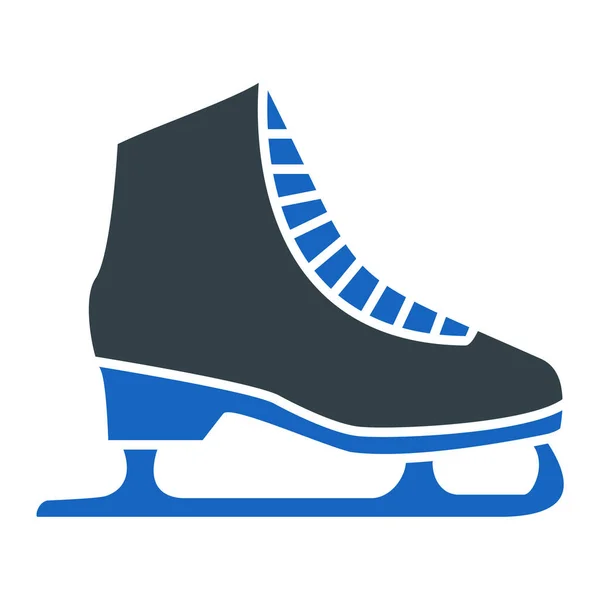 アイススケートアイコン ウェブ用のスケートのベクトルのアイコンのフラットイラスト — ストックベクタ