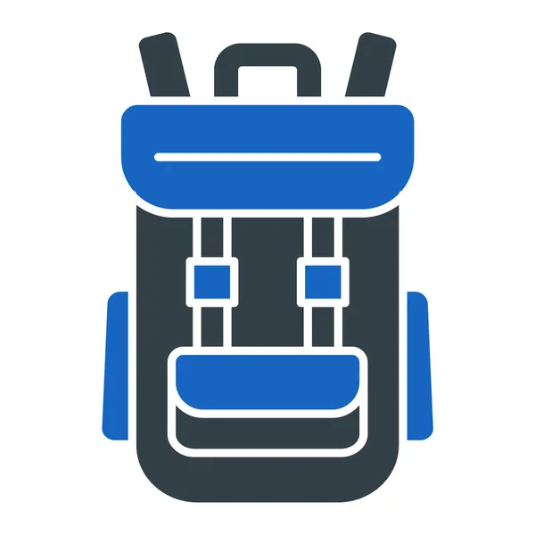 Rucksacksymbolvektor Campingtaschenschild Isolierte Symbolillustration — Stockvektor