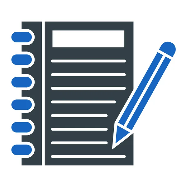 Notepad Pictogram Vector Illustratie — Stockvector