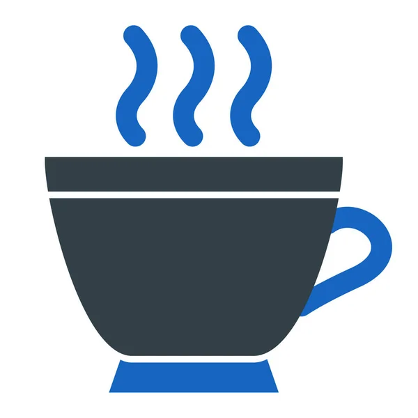 コーヒーカップアイコンベクトル ホットドリンクサインだ 孤立した輪郭記号図 — ストックベクタ