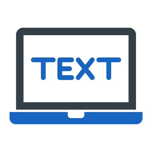 Text Web Icon Simple Illustration — Stockvektor