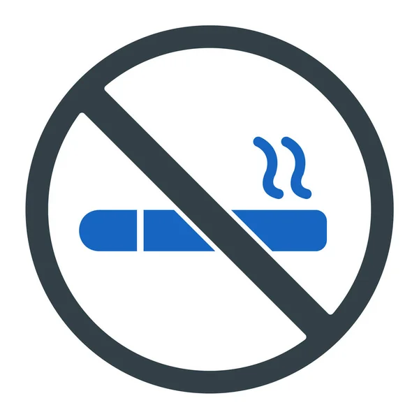 Smoking Vector Icon Style Bicolor Flat Symbol Blue White Colors — Vetor de Stock