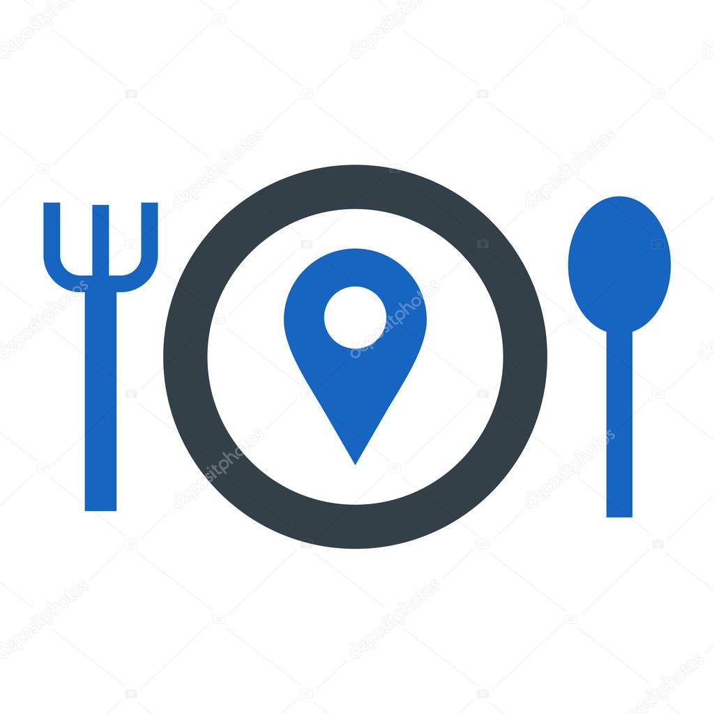 cafee location pin icon vector illustration