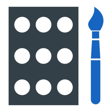 Boya fırçası. Basit resimleme