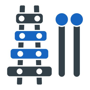 Ksilofon. Web simgesi basit tasarım