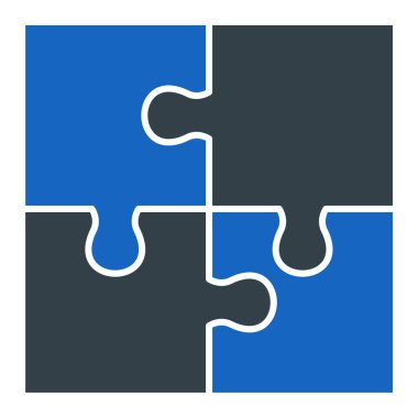 Beyaz arka plan üzerinde izole adet bulmaca. Vektör çizim