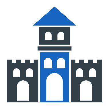 Şato. Web simgesi basit illüstrasyon