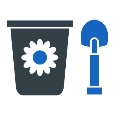 Su kutusu simgesi. Beyaz arkaplanda izole edilmiş web tasarımı için çiçek kovası vektör simgelerinin basit çizimi