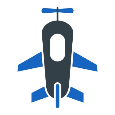 düzlem ikonu vektör illüstrasyonu