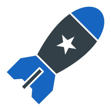 roket simgesi, vektör illüstrasyonu