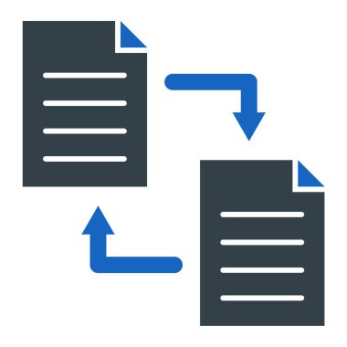 dosya belgesi düz simgesi, vektör illüstrasyonu