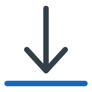 Aşağı ok. Basit resimleme