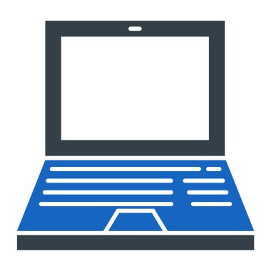 Dizüstü bilgisayar simgesi vektör çizimi