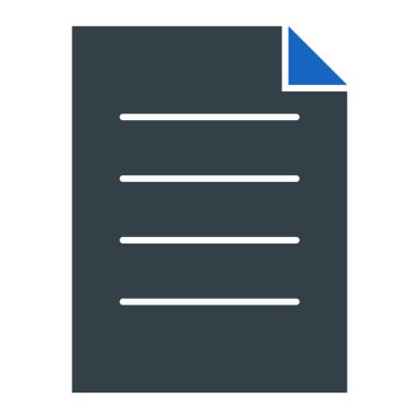 Belge. Web simgesi basit illüstrasyon