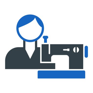 Dikiş makinesi simgesi vektör çizimi