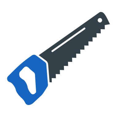 Testere ikonu. Ağ için basit ahşap vektör simgeleri çizimi