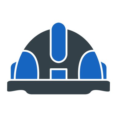 Miğfer. Web simgesi basit illüstrasyon