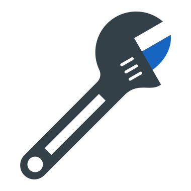 Anahtar aracı simgesi. Beyaz arkaplanda izole edilmiş web tasarımı için ana hatlı tornavida onarım vektör sembolü