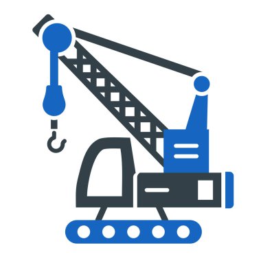 Vinç vektör simgesi. Düz çizim. 10 saniye.