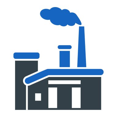 Fabrika simgesi vektör illüstrasyonu