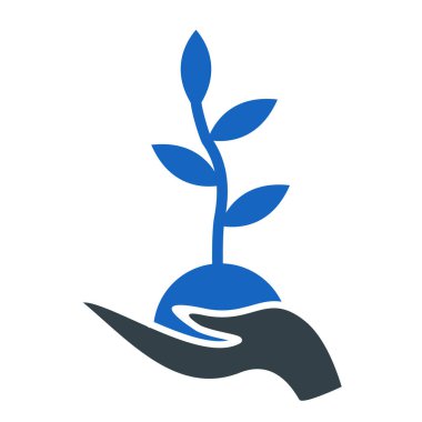 bitki, ekoloji, çevre, doğa, botanik, eko katı ikon. vektör izole çizimi