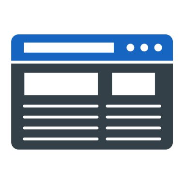 Web ve mobil uygulama tasarımınız için beyaz arkaplanda izole edilmiş tarayıcı simgesi vektörü, dizüstü bilgisayar logosu kavramı