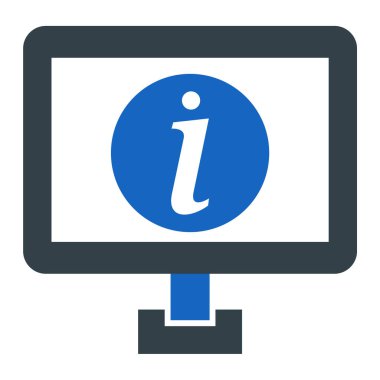 Bilgi. Web simgesi basit illüstrasyon