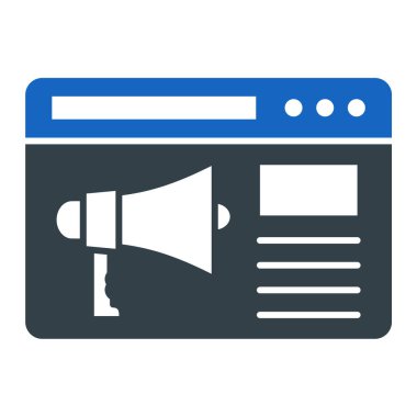 haber simgesi vektörü web ve mobil uygulama tasarımınız için beyaz arkaplanda izole edildi, megafon logosu kavramı