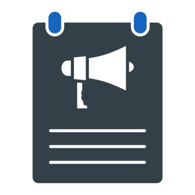 Megafon. Web simgesi basit illüstrasyon