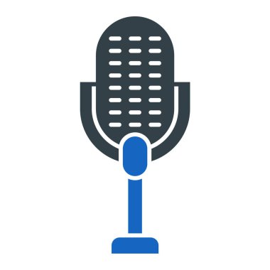 mikrofon simgesi vektör illüstrasyonu