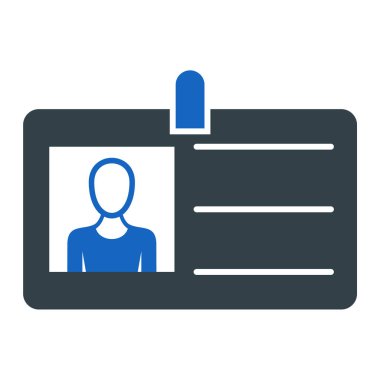 kimlik kartı vektör simgesi