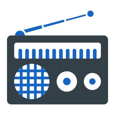 Radyo. Web simgesi basit illüstrasyon