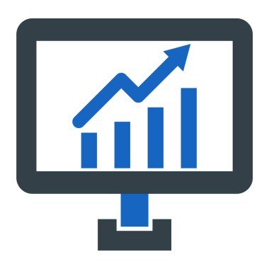 Monitör. Web simgesi basit illüstrasyon