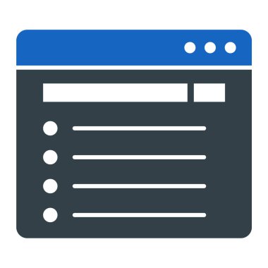 tarayıcı simgesi vektör illüstrasyonu