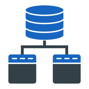 veritabanı. Web simgesi basit illüstrasyon