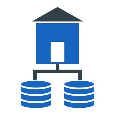 veritabanı. Web simgesi basit illüstrasyon