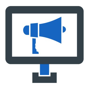 Konuşmacı. Web simgesi basit illüstrasyon