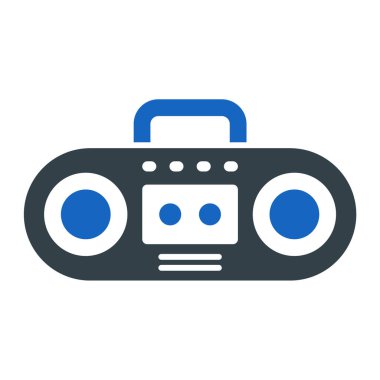 Radyo. Web simgesi basit illüstrasyon