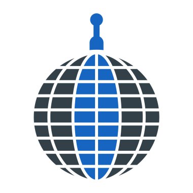 Bir dünya simgesinin vektör illüstrasyonu