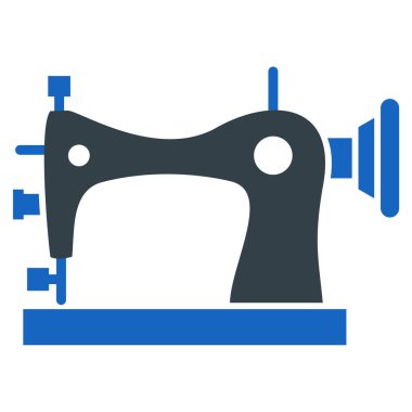 Dikiş makinesi simgesi. Web için kıyafet vektör simgelerinin basit illüstrasyonu