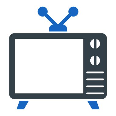 Televizyon. Web simgesi basit illüstrasyon