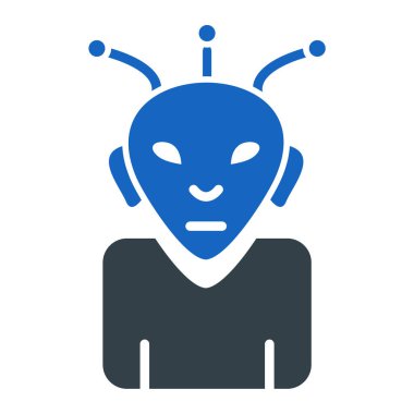 robot. Web simgesi basit illüstrasyon