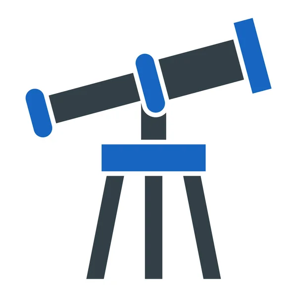 Telescopio Icona Web Semplice Illustrazione — Vettoriale Stock