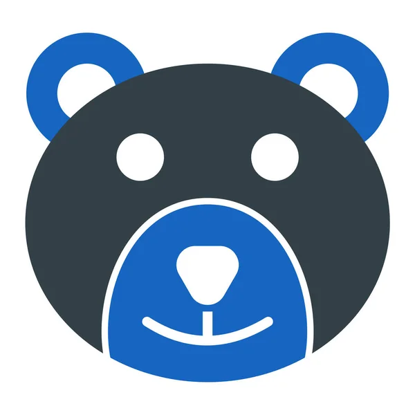 Medve Web Ikon Egyszerű Illusztráció — Stock Vector