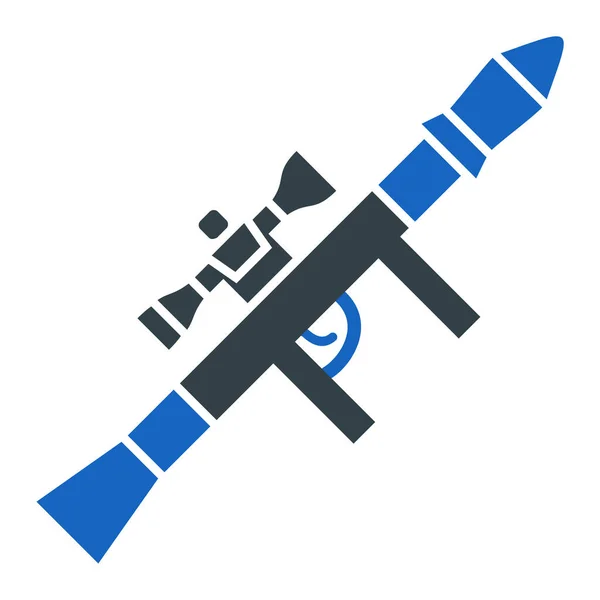 Katonai Fegyver Ikon Egyszerű Illusztráció Háború Puska Vektor Ikonok Web — Stock Vector