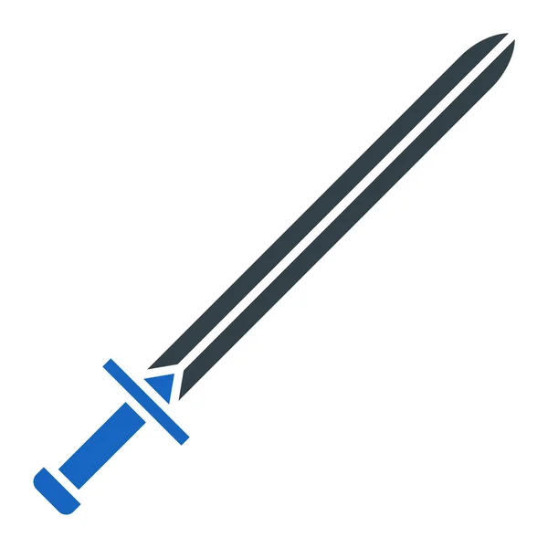 剣のアイコン ウェブのための中世の武器ベクトルのアイコンの簡単なイラスト — ストックベクタ