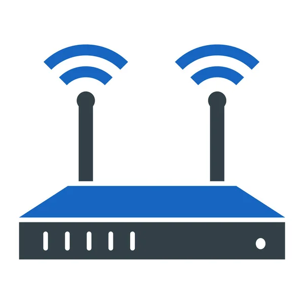Wifi Router Icon Flat Design Style — Stock Vector